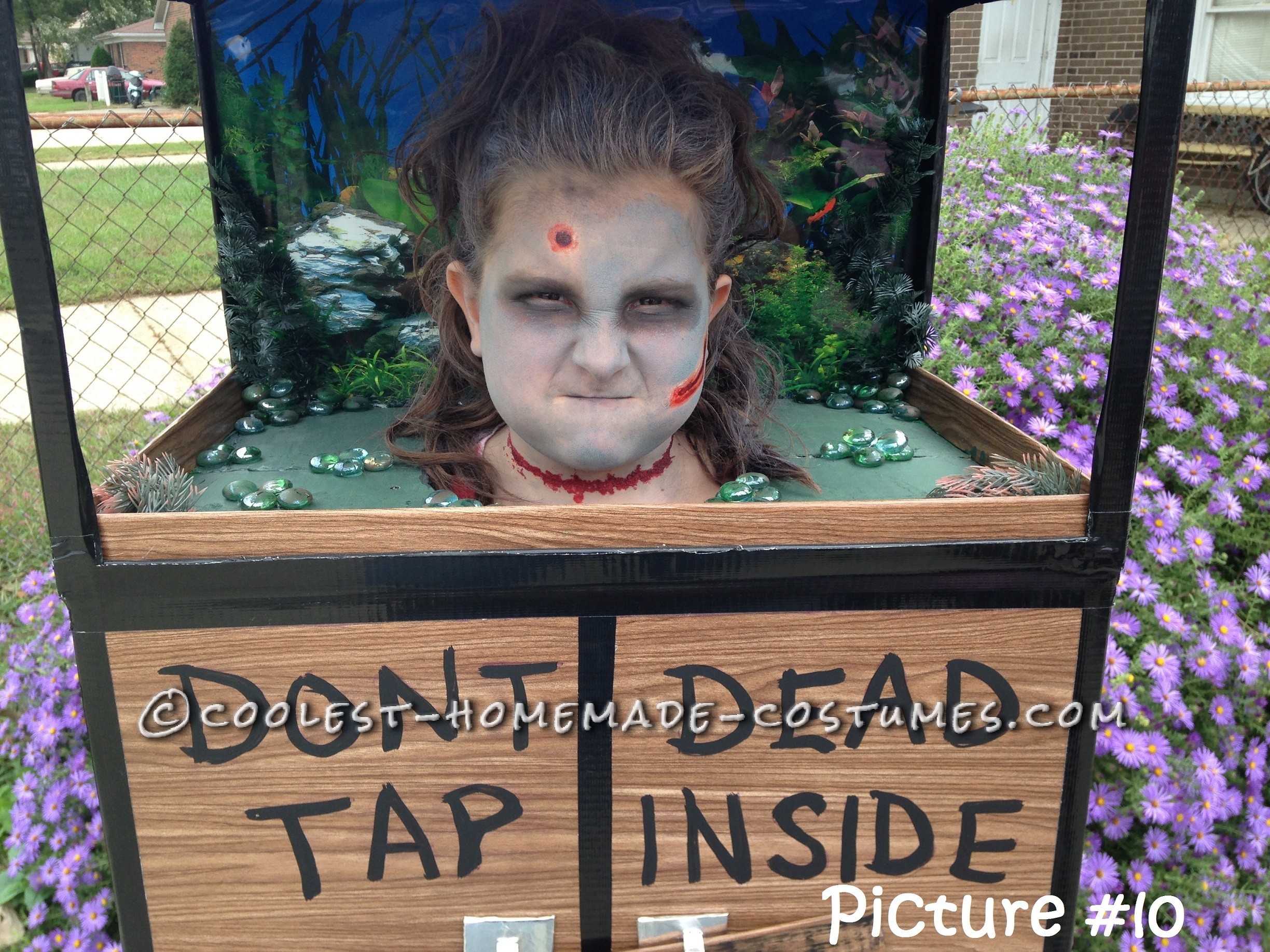 Original Zombie Head in a Fish Tank Costume