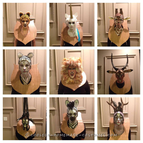 Amazing Taxidermy Animal Heads Funny Group Costume