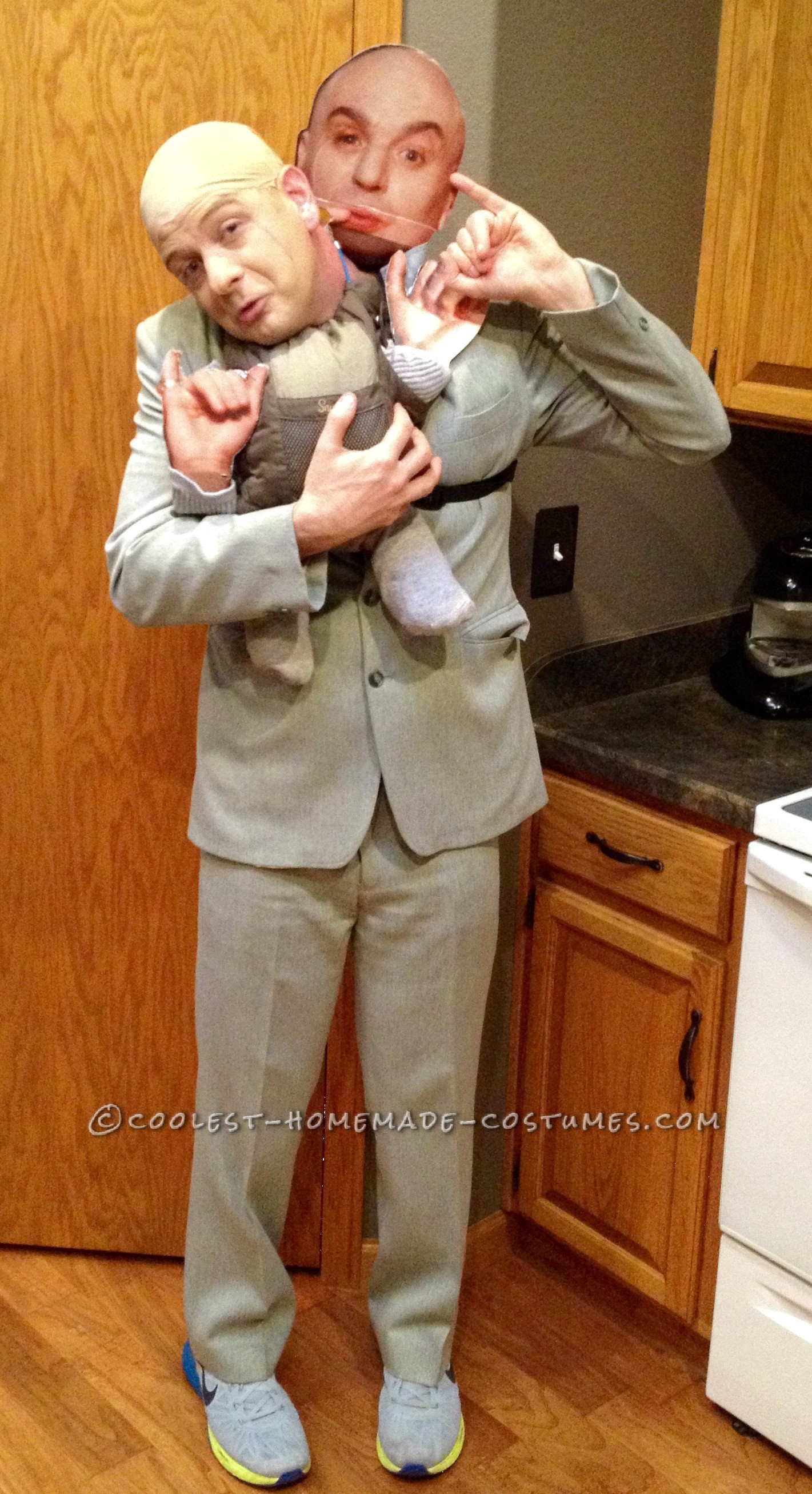 Funny Dr. Evil and Mini Me Illusion Costume