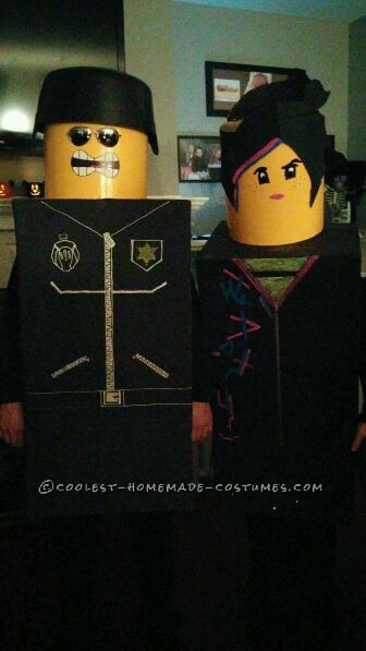 Awesome LEGO Good Cop/Bad Cop and Wyldestyle Couple Costumes