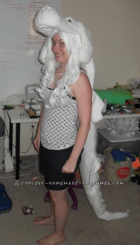 Awesome Homemade Falcor the Luck Dragon Costume