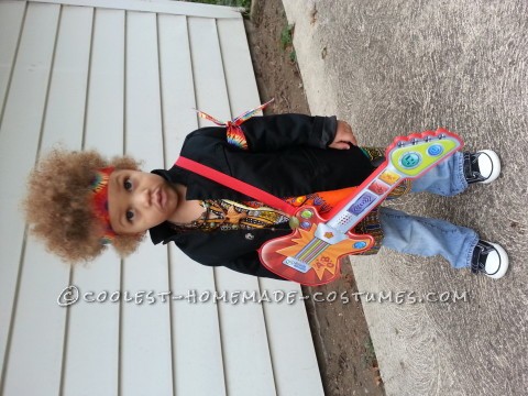 Homemade Jimi Hendrix Costume for a Boy