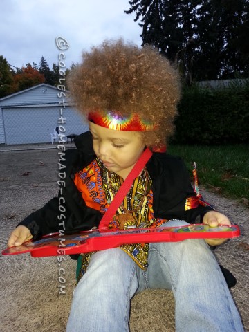 Homemade Jimi Hendrix Costume for a Boy
