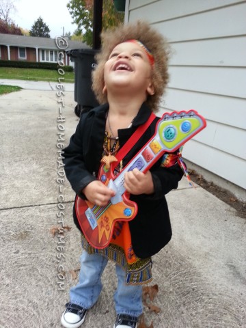 Homemade Jimi Hendrix Costume for a Boy