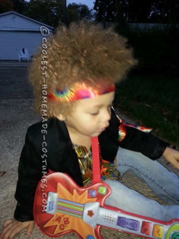 Homemade Jimi Hendrix Costume for a Boy