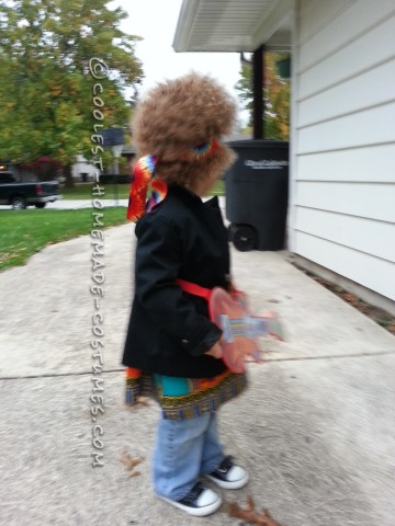 Homemade Jimi Hendrix Costume for a Boy