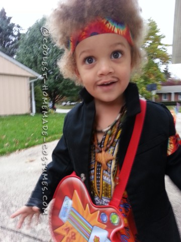 Homemade Jimi Hendrix Costume for a Boy