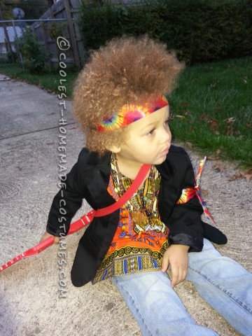 Homemade Jimi Hendrix Costume for a Boy