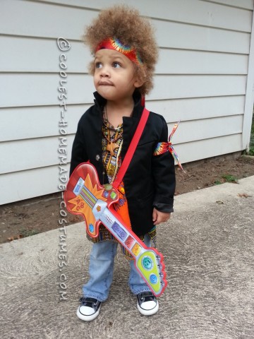 Homemade Jimi Hendrix Costume for a Boy