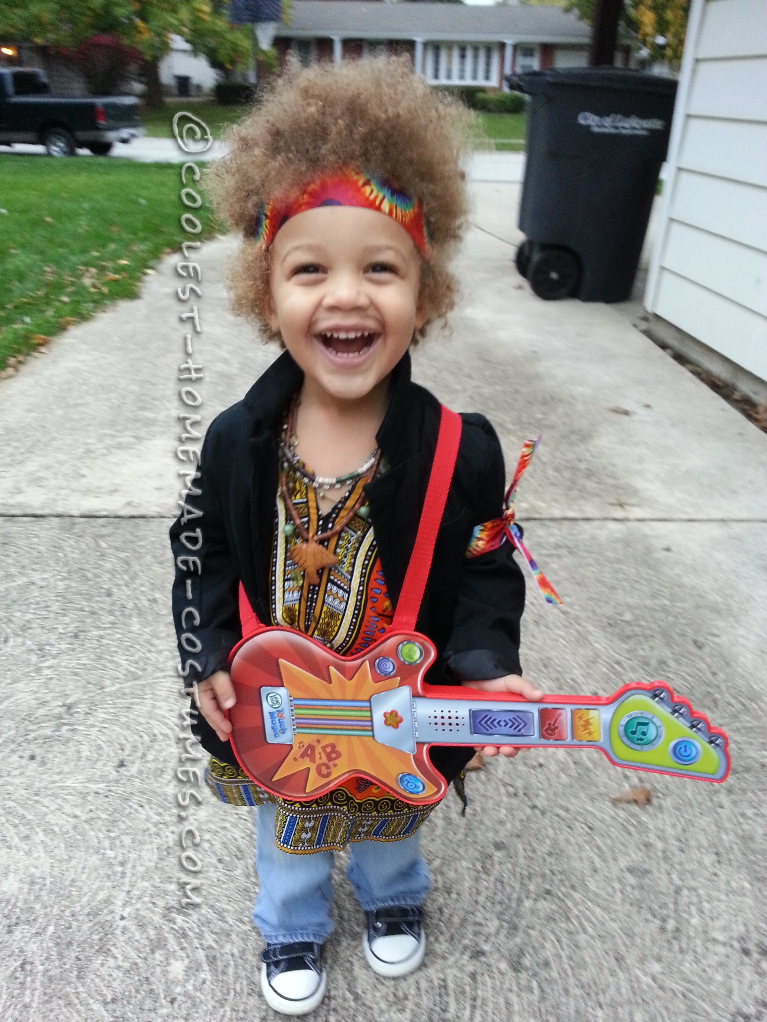 Homemade Jimi Hendrix Costume for a Boy