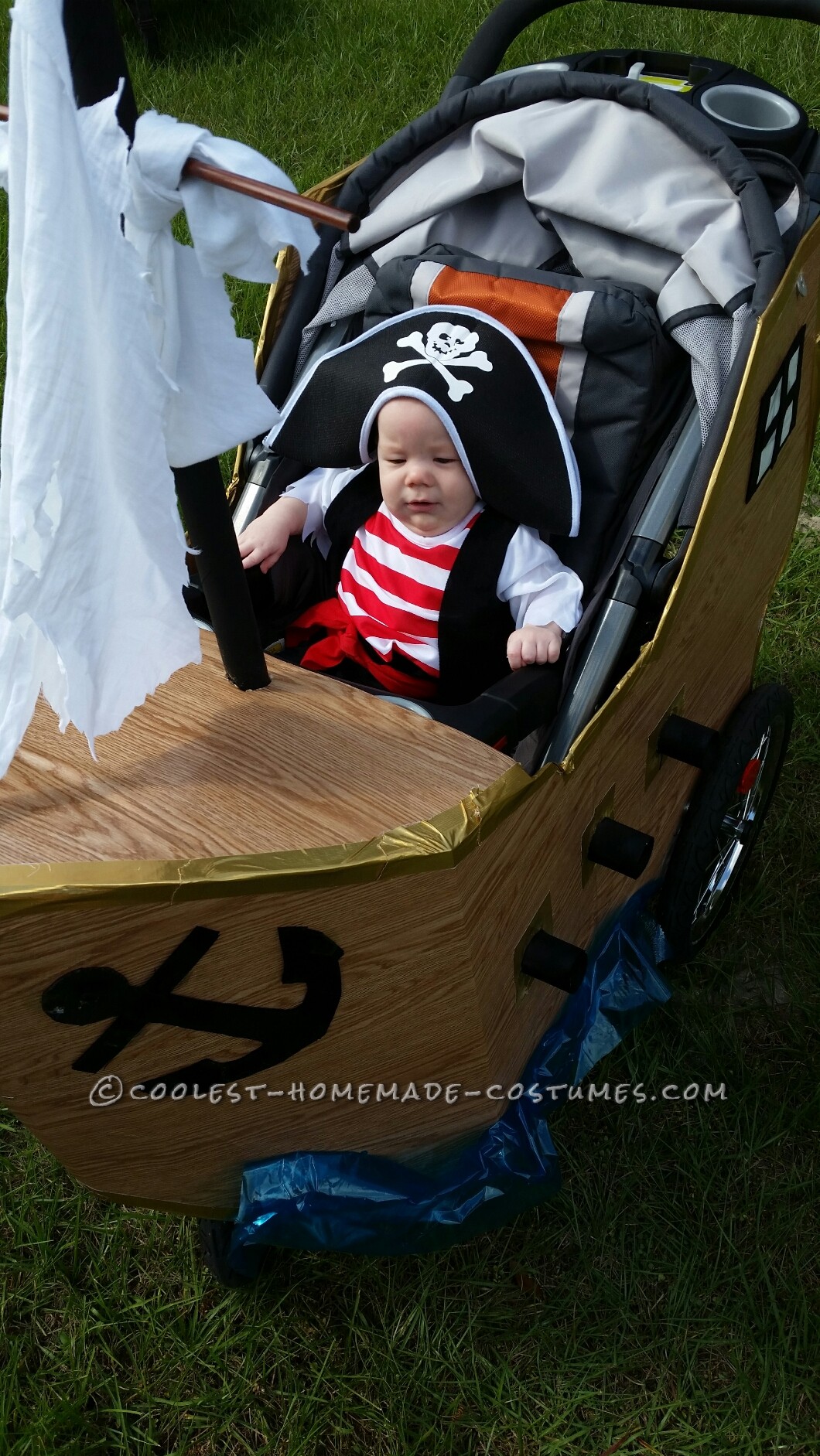 Infant Pirate Ship Stroller Costume