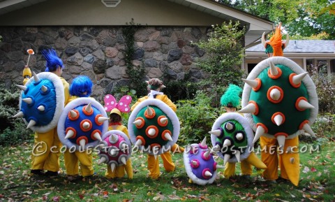 Koopa Family Costumes from Super Mario Bros
