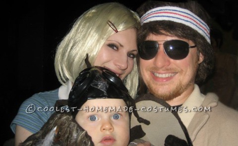 Cool Family Costume Idea: Margot and Richie Tenenbaum with Mordecai the Hawk