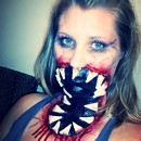 Scary Neck Mouth Zombie Costume