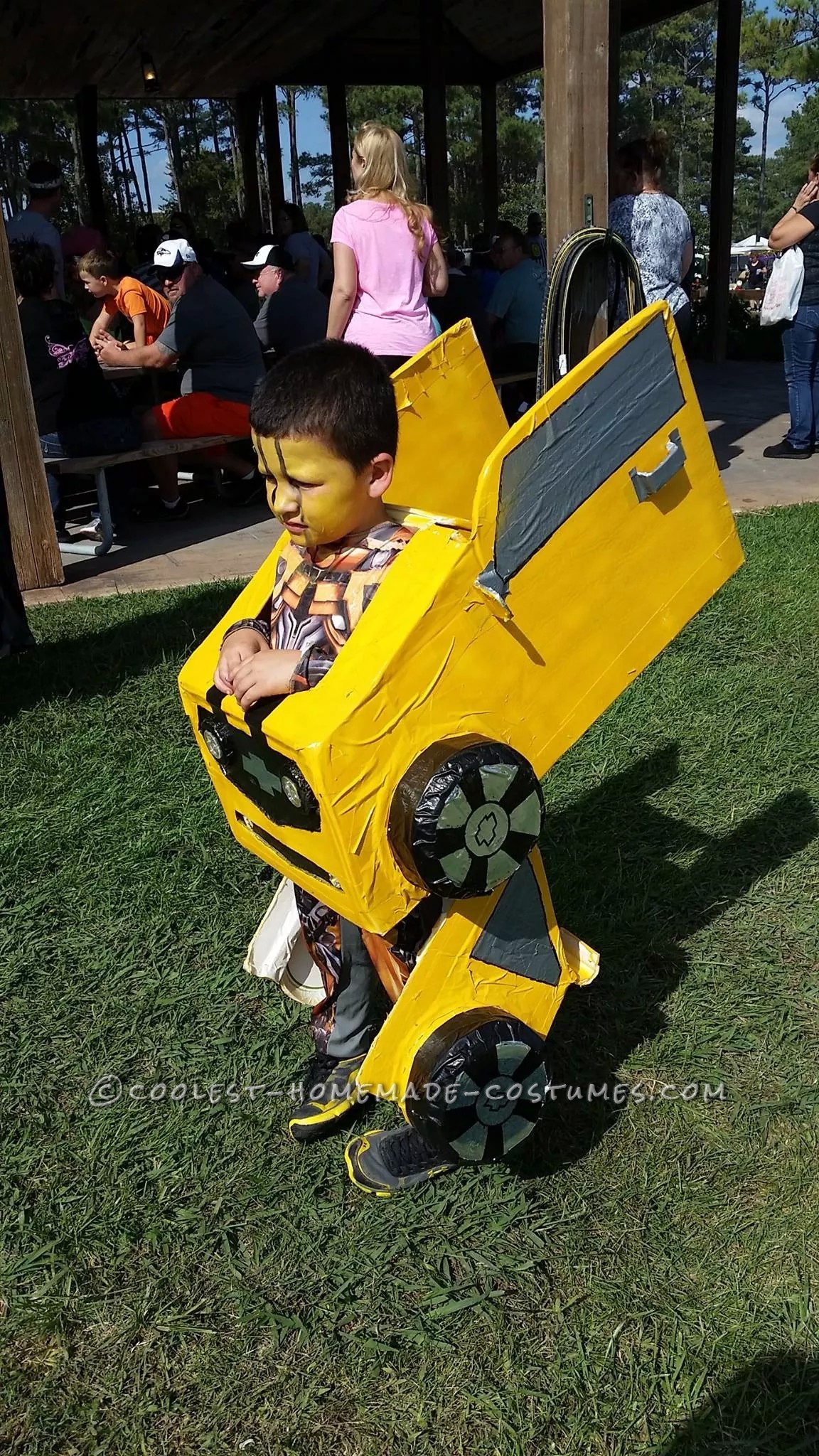 Converting Bumblebee Transformers Costume for Kids