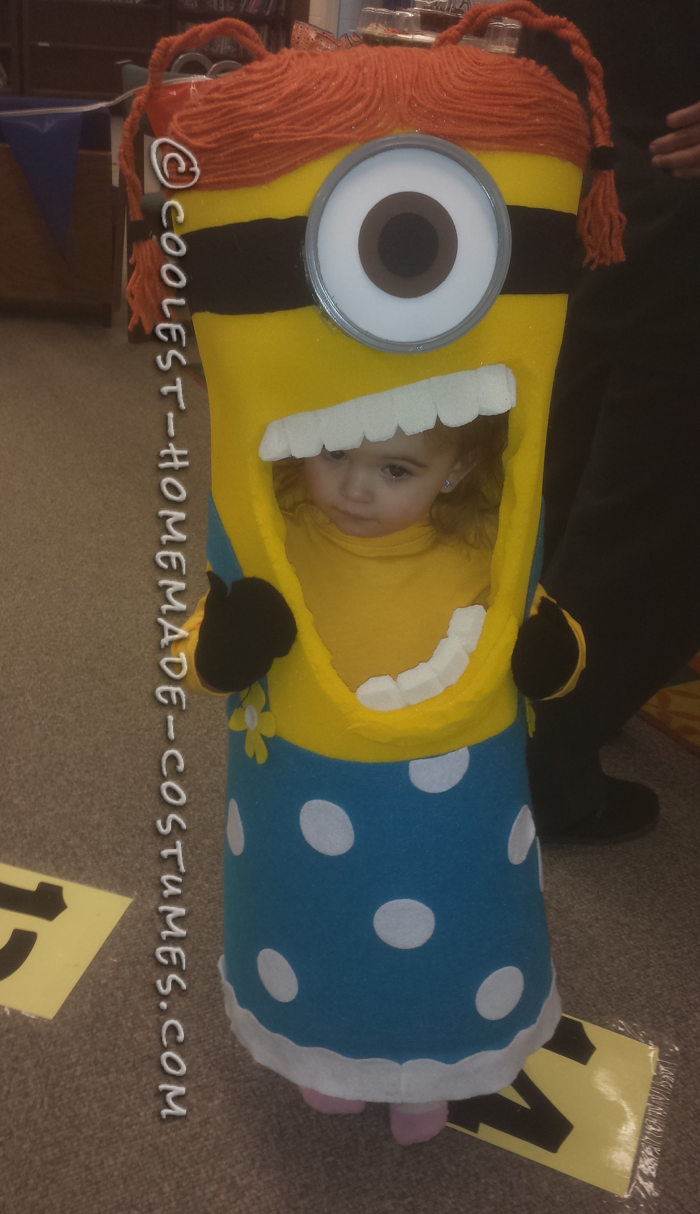 Perfect Sized Homemade Toddler Minion Costume