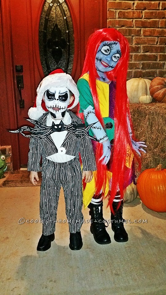 Cool Sally and Jack Skellington Child's Couple Costume