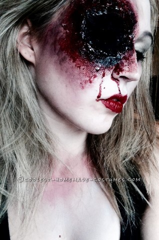 Grotesque Shot Gun Sally Makeup for Halloween