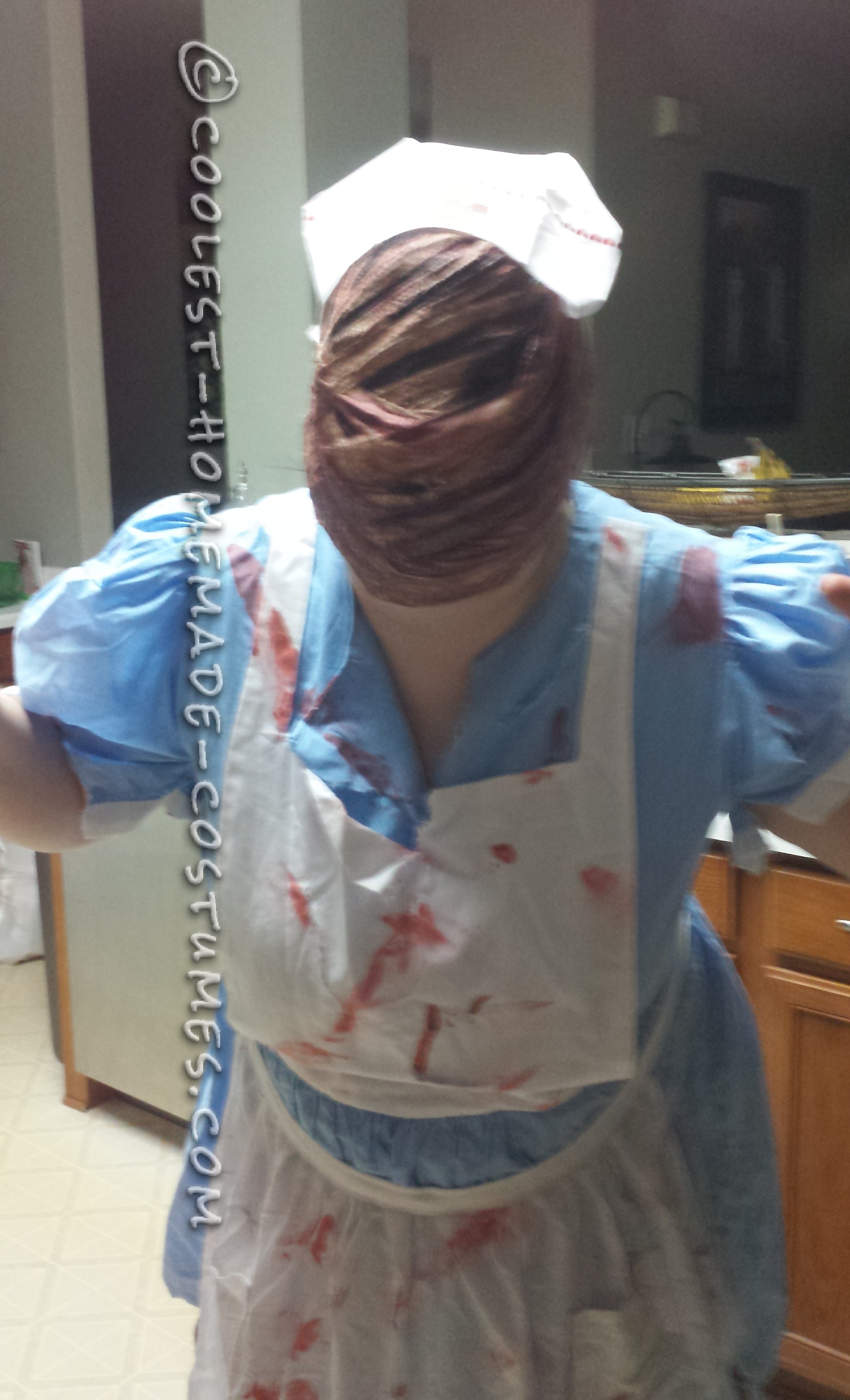 Creepy Homemade Silent Hill Nurse Costume
