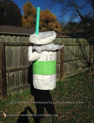 No-Sew Starbucks Latte Costume