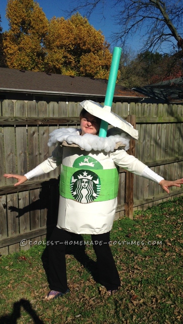 No-Sew Starbucks Latte Costume