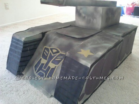 Super Awesome Homemade Transforming Transformer Tank Costume