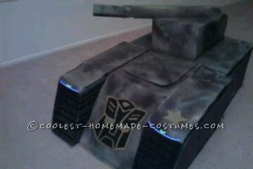 Super Awesome Homemade Transforming Transformer Tank Costume