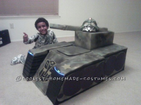 Super Awesome Homemade Transforming Transformer Tank Costume