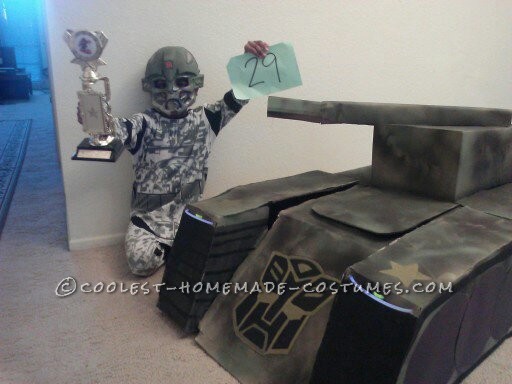 Super Awesome Homemade Transforming Transformer Tank Costume