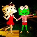 The Adventures of Kitty and Keroppi Couple Costume