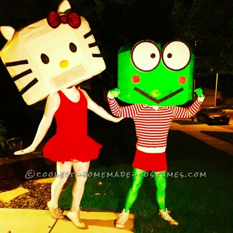 The Adventures of Kitty and Keroppi Couple Costume