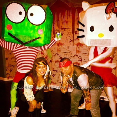 The Adventures of Kitty and Keroppi Couple Costume