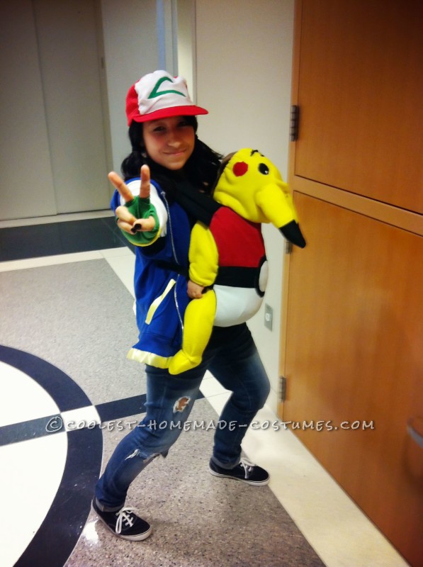 Adorable Pikachu Baby and Ash Mom Costume