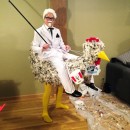 Cool Illusion Costume: The KFC Colonel Goes to the Races