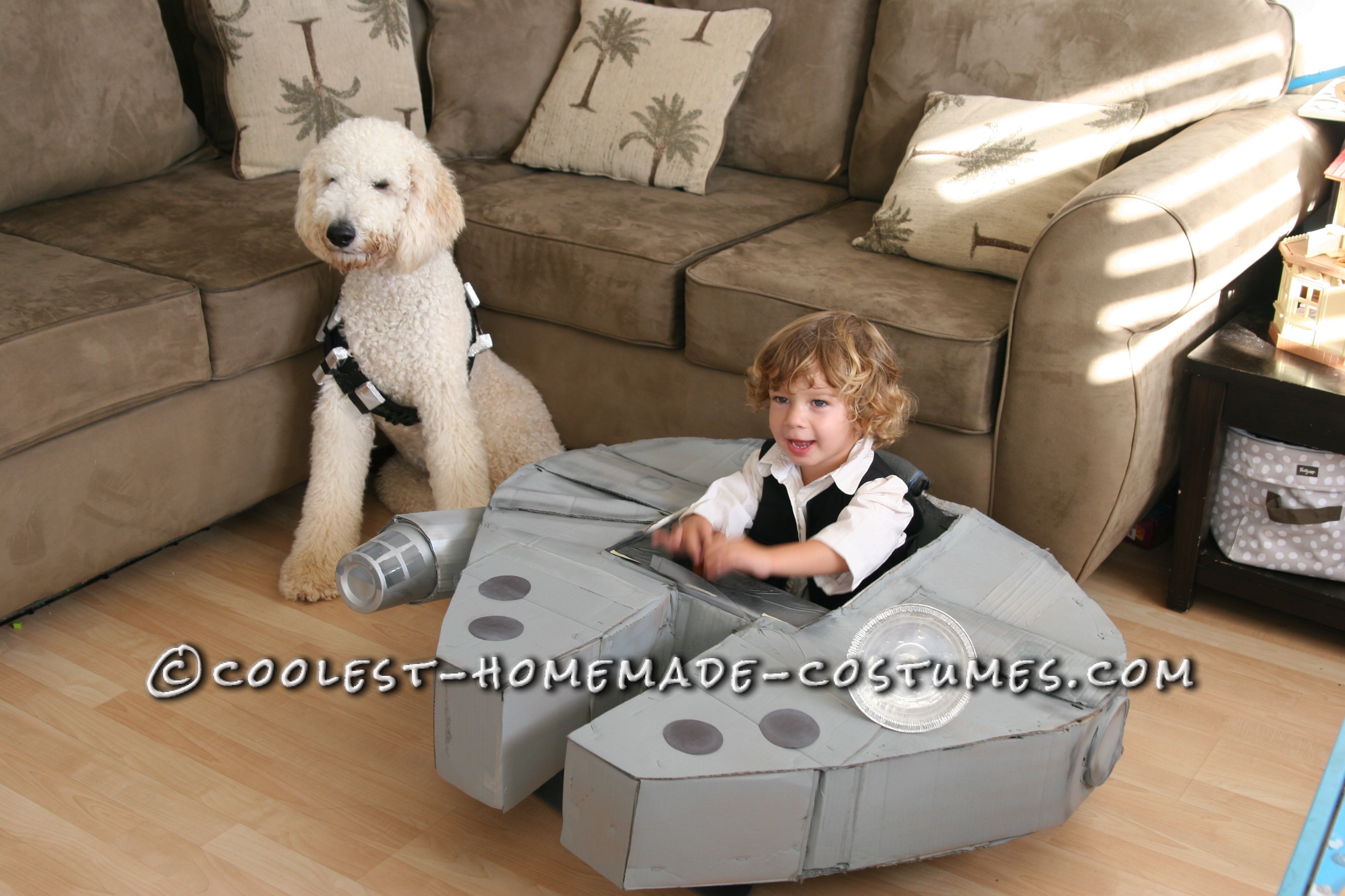 Cool Han Solo Costume, His Ship and His Wookie