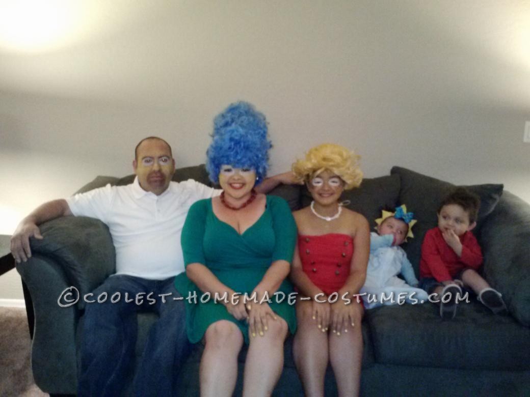 Cool Homemade Simpsons Family Costume