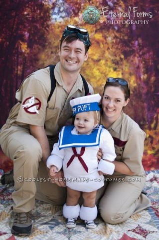 No Sew Toddler Stay Puft Marshmallow Man Costume