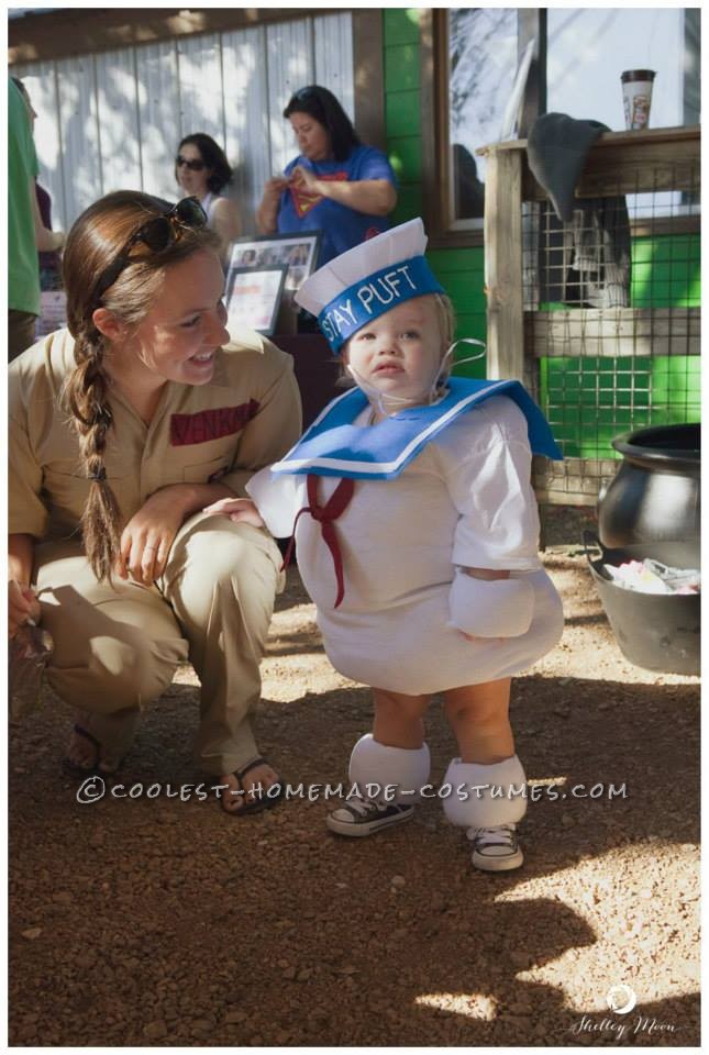 No Sew Toddler Stay Puft Marshmallow Man Costume