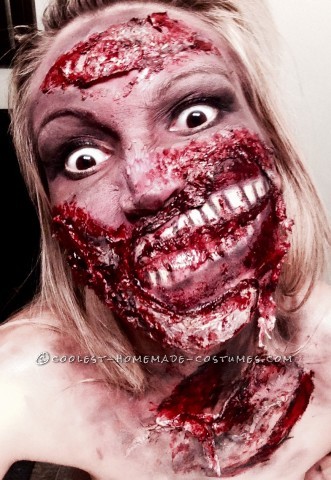 Grotesque Zombie Makeup and Costume