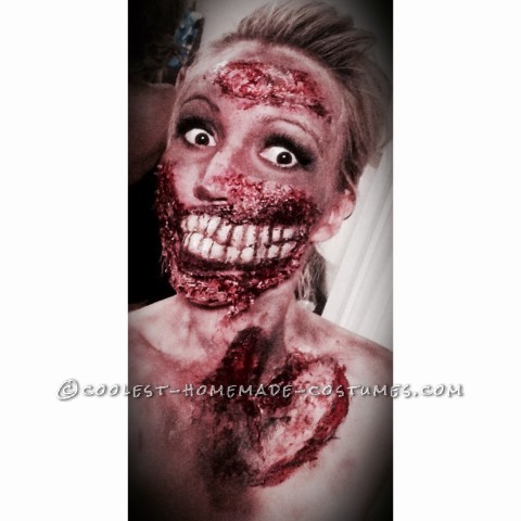 Grotesque Zombie Makeup and Costume