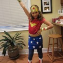 Cool Homemade Wonder Woman Costume for Girls