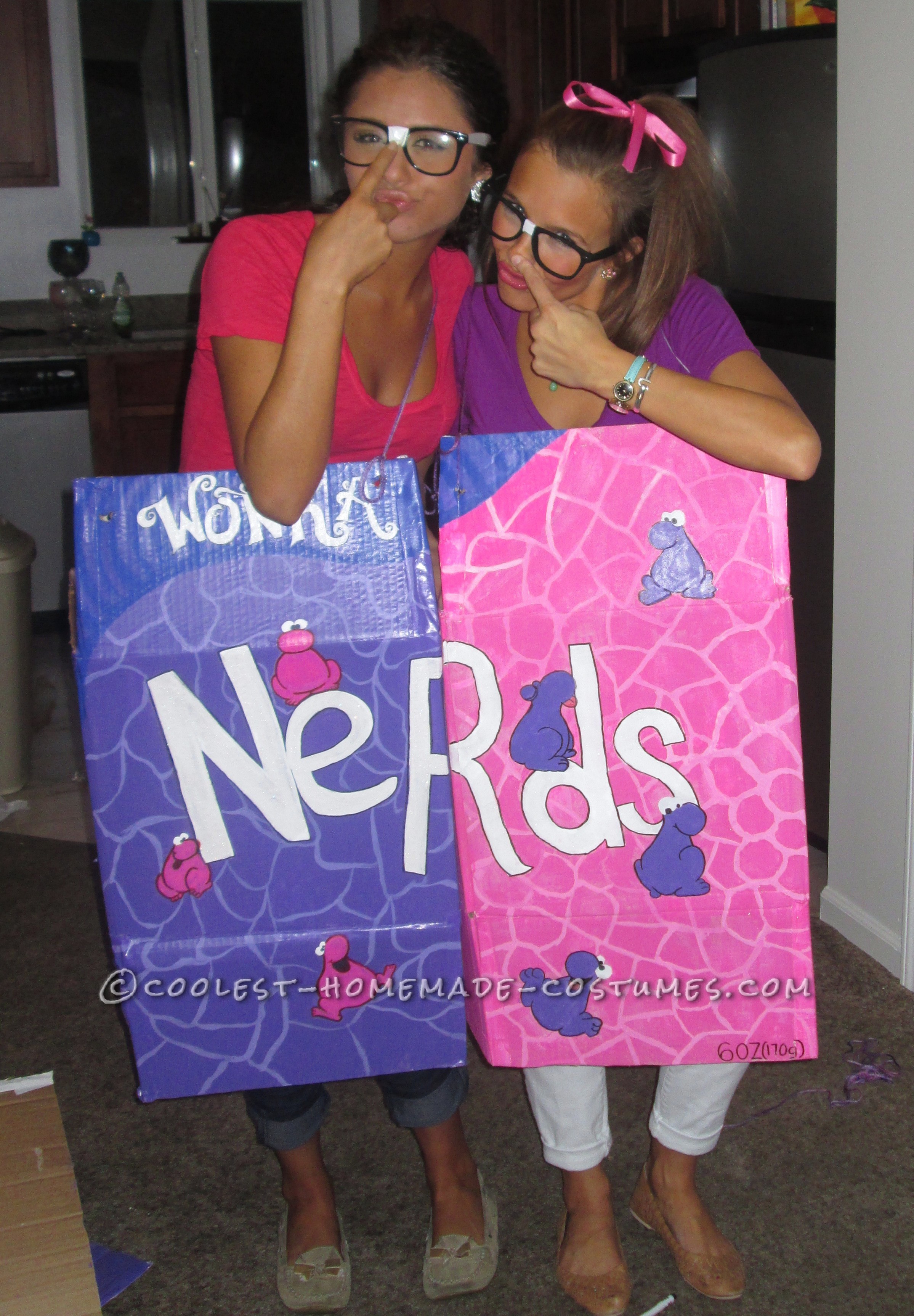 Cool Wonka Nerds Couple Costume