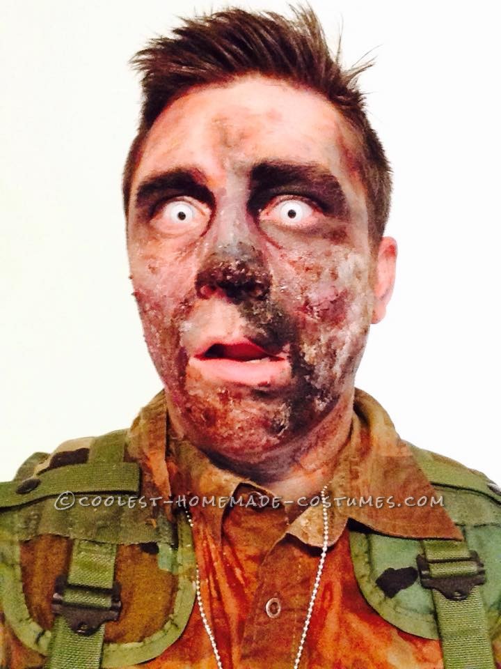 Zombie Soldier Makeup and Costume