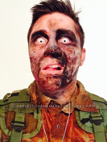 Zombie Soldier Makeup and Costume