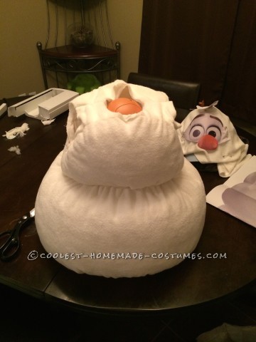 Coolest Homemade Toddler Olaf Snowman Costume