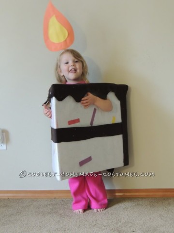 Super Cute Last Minute “Piece of Cake” Toddler Costume