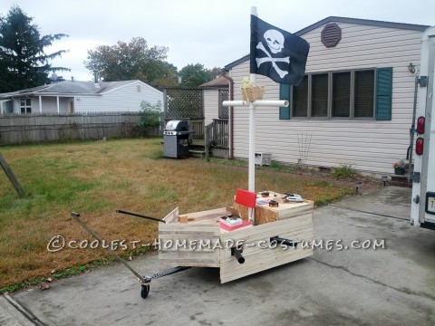 All Wooden Pirate Ship Wagon for Toddler