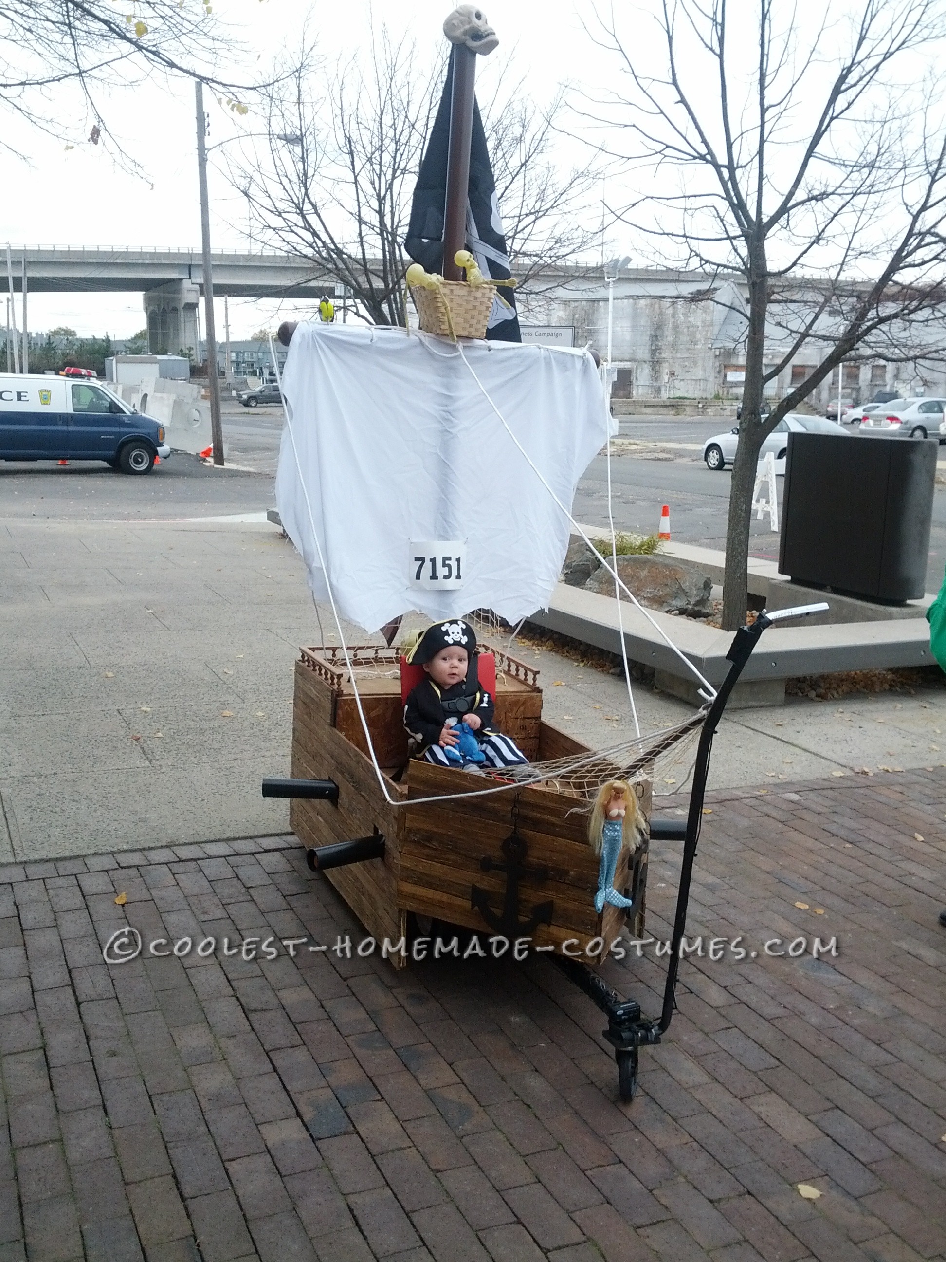 All Wooden Pirate Ship Wagon for Toddler