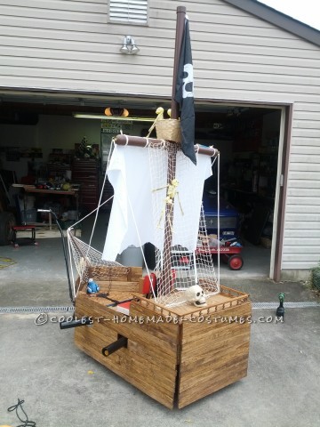 All Wooden Pirate Ship Wagon for Toddler