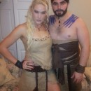 Game of Thrones Couples Costume: Khaleesi and Drogo with Warrior Kitty